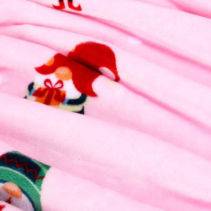 Solaris Santa Claus Sherpa Throw Blanket  Soft Warm Cozy Reversible Fuzzy Fleece Patterns Holiday Blanket for Couch Sofa Bed  Home Decor Gift - Image 3